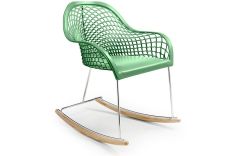 Rocking Chair en cuir Guapa DNB - Design Sempere et Poli - Midj
