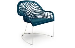 Chaise large en cuir avec accoudoirs Guapa AT - Design Sempere et Poli - Midj