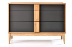 Commode en bois avec 3 tiroirs Korey - Design Tagged