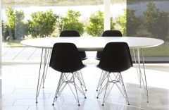 Table extensible piètement chromé DK10 Design Ditlev Karsten - Andersen