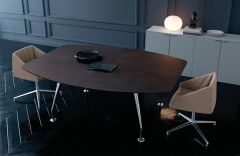 Table de réunion ovale Infinity - 200 à 500 cm - Design Roberto Baciocchi - Quinti